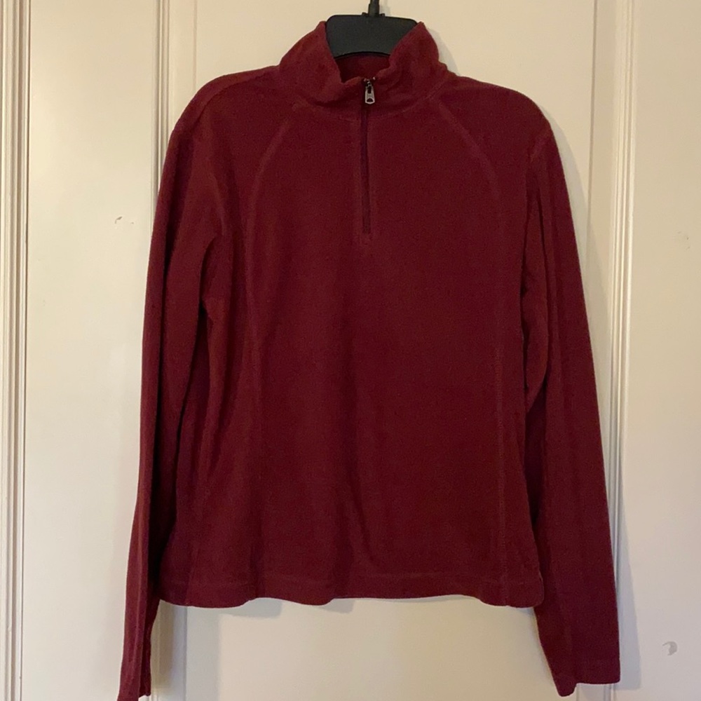Columbia Super Soft S Fleece Maroon Burgundy Qtr Zip